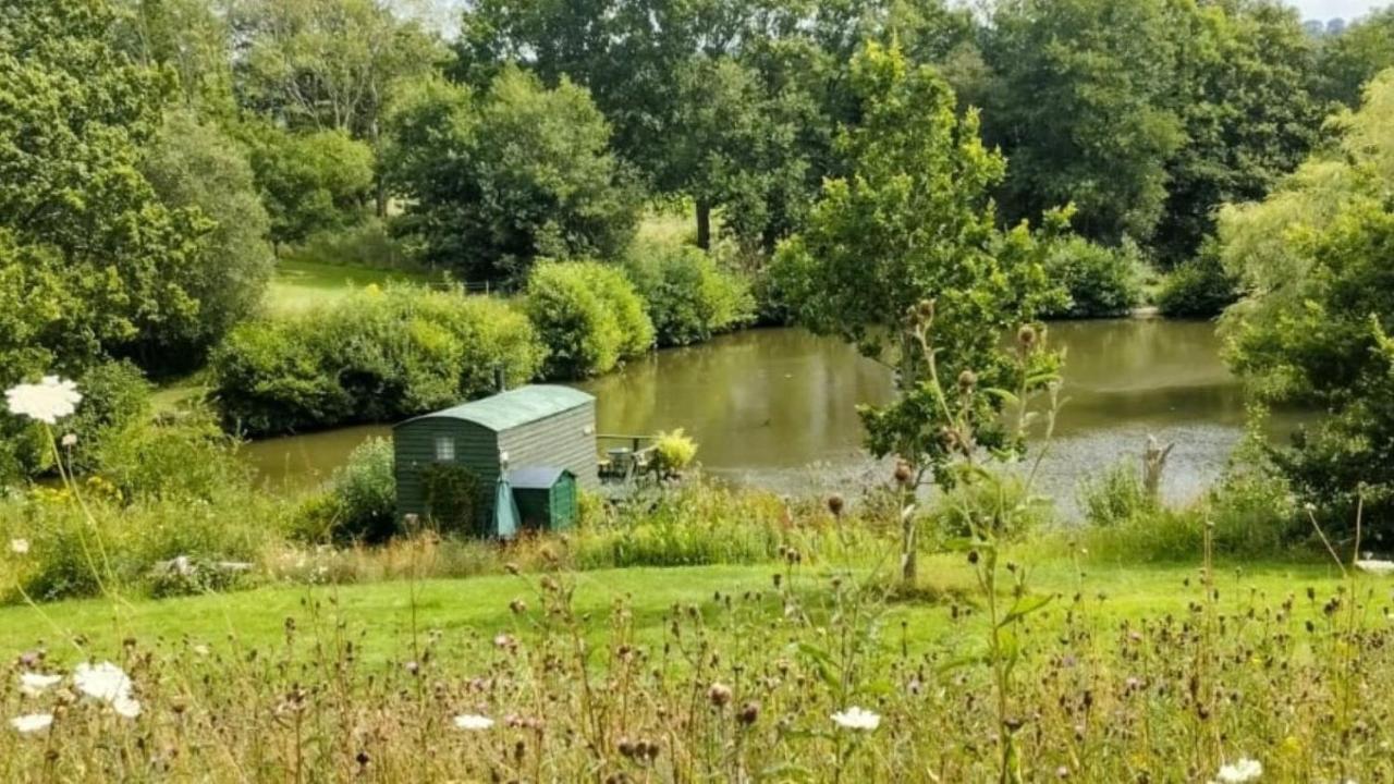 Snug & Secluded Lakeside Shepherds Hut 'Carp' อัคฟิลด์ ภายนอก รูปภาพ